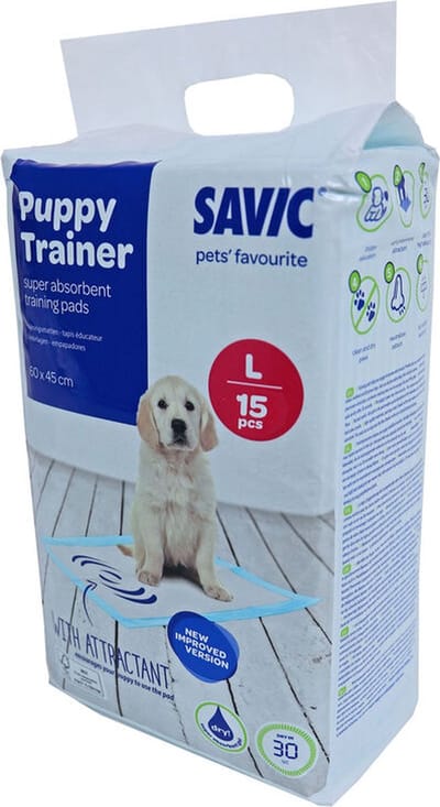 Savic Puppytrainer Navulpads - Maat Large: 60×45 cm - 15 stuks