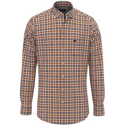 Fynch-Hatton Overhemd Classic Multi Check Button-Down Flame / male