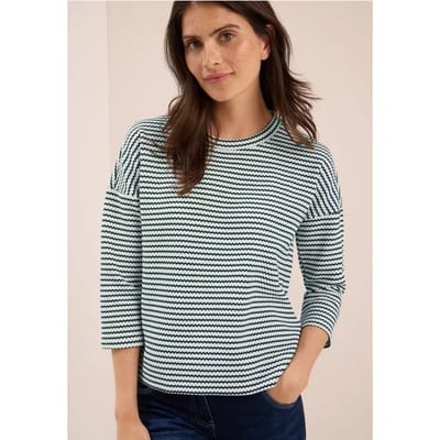 Gestreept shirt met structuur