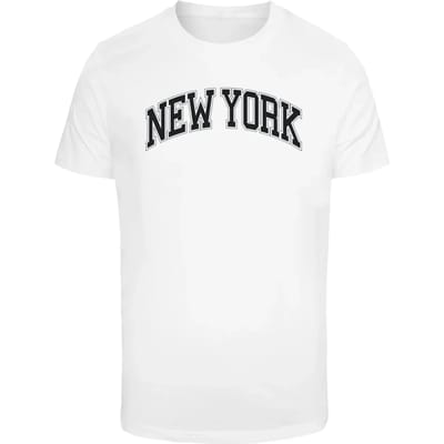 Mister Tee - NY Wording Heren Tshirt - S - Wit