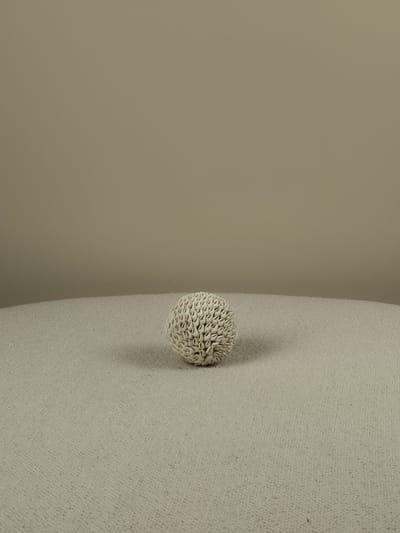 Blitzdeco - Decoratieve Schelpenbal - Aiden - Handgemaakt - Wit - Scandinavisch Design - Small