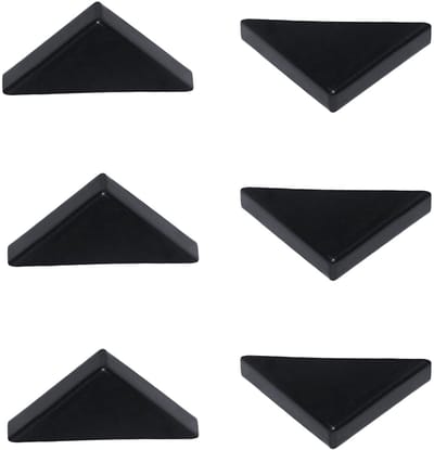 Dailygoods- Hoekbeschermers 6mm - Zwart - 20 Stuks - PE Kunststof - Driehoekige Vorm - Scherpe Hoeken Bescherming - Hoekbescherming