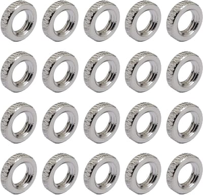 20x Presta Ventiel Cilinder Sluitring Moeren voor Fietspomp en Compressor - Ideaal voor Fietsventielen, Ventielonderdelen en Luchtpomp Accessoires