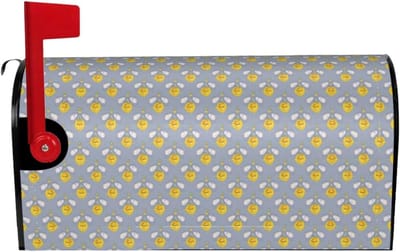 Brievenbus Decoratie - Brievenbushoes - Tuin Aankleden - Magnetische Bevestiging - 21 x 18 Inch - Blauw Leeuw