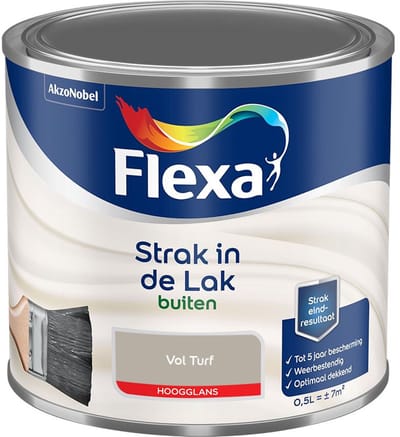 Flexa - Strak In De Lak Buitenlak Hoogglans - Vol Turf - Mengverf - 500 Ml