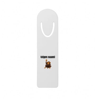 Hacebo® - aap met eigen naam metalen boekenlegger - Aap - apen liefhebbers - leuk cadeau voor iemand die houdt van apen - cadeau - kado Bladwijzer boekenleggers - 12.7 cm x 3.2cm