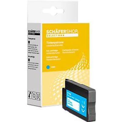 Schäfer Shop Select inktpatroon, vervangt HP-953XL (F6U16AE), tot 2000 pagina's, enkele verpakking, cyaan