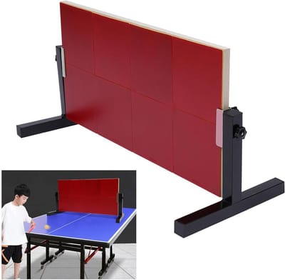Tafeltennis Retourbord - Oefenbord Tafeltennis - Alleen Trainen - 360 Graden Verstelbaar - 80 x 40 cm - Rood