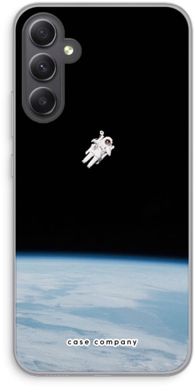 Case Company® - Hoesje geschikt voor Samsung Galaxy A34 hoesje - Alone in Space - Soft Cover Telefoonhoesje - Bescherming aan alle Kanten en Schermrand