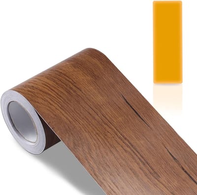 Houten Look Zelfklevende Tape voor Vloer- en Muurherstel, Waterdicht en Duurzaam, Ideaal voor Meubels en Tafelrenovatie