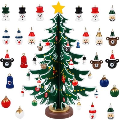 Allecto - Adventskalender 2024 - Houten kerstboom - 24 dagen aftellen