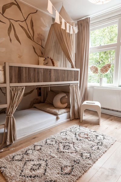 Berber Vloerkleed Hoogpolig Grijs/Beige - Ikat - 80 x 150 - (XS)