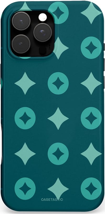 Casetastic Hoesje Geschikt voor Apple iPhone 16 Pro Max Magsafe - Stijlvolle Beschermende Duo-layer Case - Retro sterren