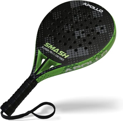 Apollo 3K Smash Padelracket van Carbon – Controle & Precisie – Voor Beginners en Gevorderden