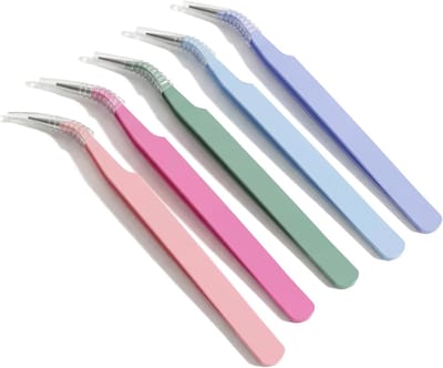 Pincet Set - Precisie Tools - Kleine Onderdelen Plaatsen - Roestvrij Staal - 5 Stuks - Multicolor