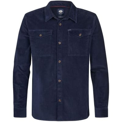 Petrol Overhemd Corduroy Donkerblauw (navy) - Maat M - Heren - Overhemden Casual