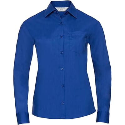 Dameshemd met lange mouwen Russell Athletic Poplin