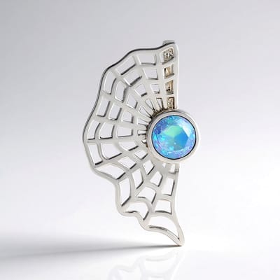 Cavill - Zilveren Hanger 925 Sterling Rhodium - Welo Opaal 0,54 ct Rond - Monosono Moderne Kleurrijke Edelsteen