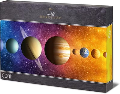 Panorama Puzzel - Legpuzzel Ruimte - Ontspannen Tijdverdrijf - Gedetailleerd Zonnestelsel - 97 x 34 cm - Multicolor