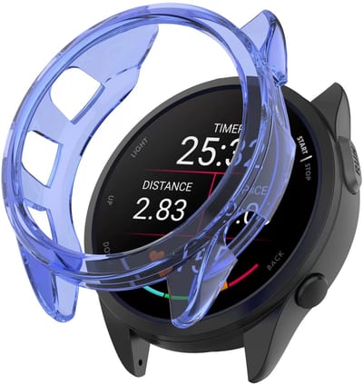Stravo Soft Case Sport Hoesje voor Garmin Forerunner 165 – TPU Materiaal Bescherming – TPU Case Protectie en Beschermhoes voor Garmin Smartwatches (Blauw)