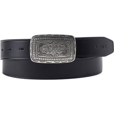 Levi's Western Plaque Belt In Black Taglia: 80 | Cinture Outlet | Uomo | Nero