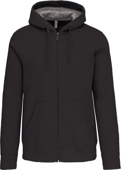 Kariban Hooded sweater met rits K444 - Dark Grey - M