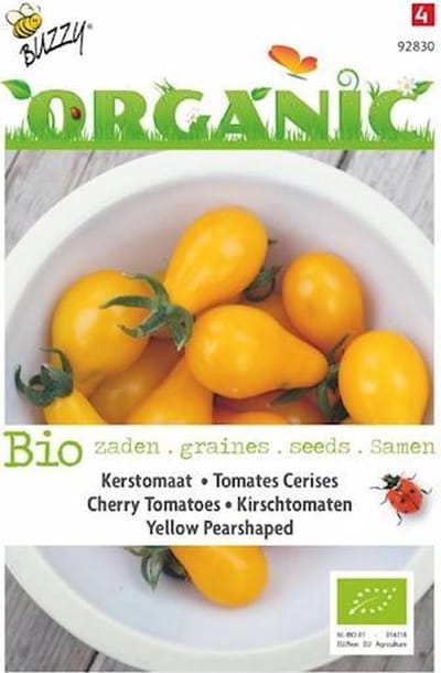 Buzzy Organic Tomaat Yellow Pearshaped BIO