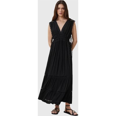 AllSaints Xanthe Dress Black Taglia: 6 | Abiti Midi Outlet | Donna | Nero