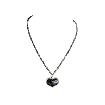 FlowJewels - ketting met hart - stainless steel - zilver kleurig