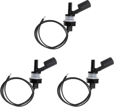 Dailygoods- Waterniveausensor Hoge Gevoeligheid - Vlotterschakelaar - Corrosiebestendig - PP-Materiaal - Zijdelingse Montage - 3 Stuks