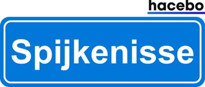 Hacebo - Plaatsnaam Sticker - 29x10 CM - Spijkenisse sticker - Verkeersborden sticker - grappige cadeaus - Spijkenisse