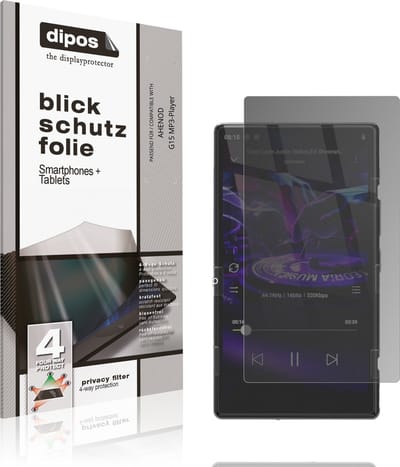 dipos – Matte Privacy Screenprotector geschikt voor AHENOD G15 MP3-Player | Anti-Spy Beschermfolie
