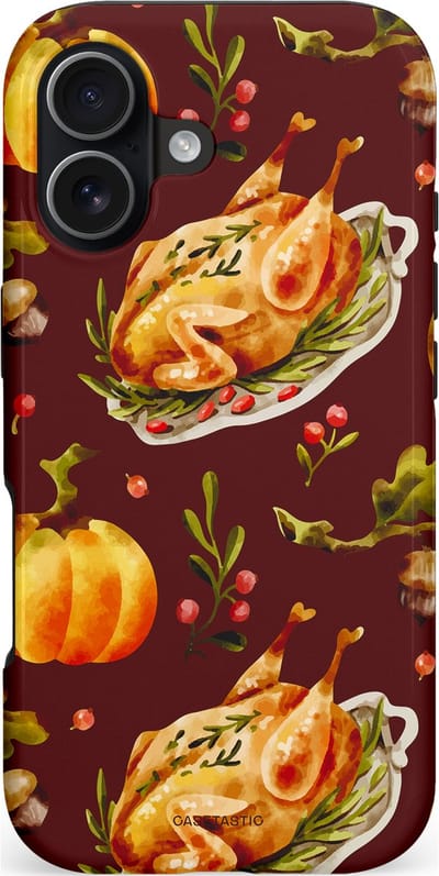 Casetastic hoesje geschikt voor Apple iPhone 17 - MagSafe - Dubbellaagse bescherming - Overvloed - Fashion Case - Bruin Bordeaux Goud Oranje
