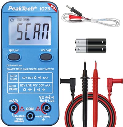 Digitale multimeter met auto-range functie en 4000 Count LCD-display