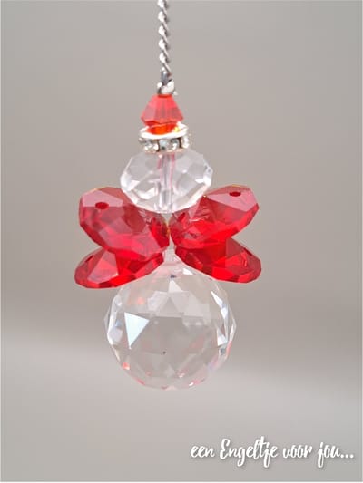Geluksengel Raamhanger - Kristallen Engel - Beschermengel - Geluksengeltje - Kristal Geluksengel - Engeltje - Kristal Engel - Raamdecoratie - Raamkristal - hanger