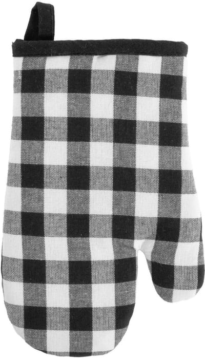 Tiseco Gingham Ovenwant - 28 x 18cm - Zwart