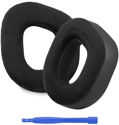 Allecta - Vervangende Oorkussens voor Gaming Hoofdtelefoon - Zacht Velours - Zwart - Comfortabel Gevoerde Oorkussens.