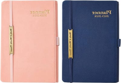 Maandelijkse Planner - Afsprakenboek - Jaar Planning - Elastische Sluiting - A4 A5 Formaat - Zwart