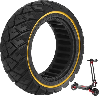 SnelShoppen - 90/65-6.5 Vervangingsband voor Elektrische Scooter - 11 Inch Massieve Banden - Lekvrij - Geschikt voor Zero 11X - Geel - 1 Pack