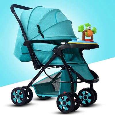 Lichtgewicht Kinderwagen - Reisbuggy Baby - Baby Vervoeren - Met Eén Hand Opvouwbaar - Tot 15 kg - Nautical Blue