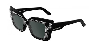 Karl Lagerfeld KL6204S Black/silver 53/16/140 WOMAN Zonnebrillen