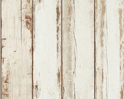A.S. Création behang houtlook crème, bruin en zwart - AS-368931 - 53 cm x 10,05 m