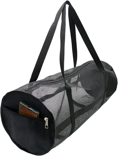 Duikuitrusting tas - Net tas - Watersport opslag - Opvouwbaar en ventilerend - 70 x 27 cm - Zwart