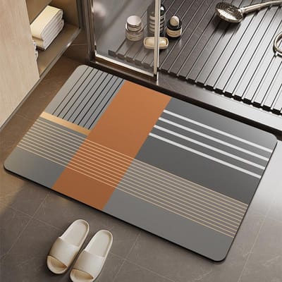 Badkamer Absorberende Vloermat Zachte Diatomeeënaarde Antislip Toilet Toilet Huishouden Badkamer Deur Sneldrogend Entree Voetmat 40 * 60CM gray