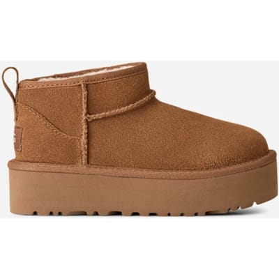 UGG® Classic Ultra Mini Platform voor kinderen  in Brown, Maat 33.5, Suede