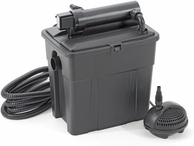 VIN® Vijverfilter – Vijverfilter Complete Set – Vijver Filter Incl. Indicator voor Vervuilingsgraad en Watertemperatuur – Filterpomp – Stromingspomp – Algenbestrijding – Zorgt voor Schoon en Helder Water