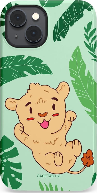 Casetastic Hoesje Geschikt voor Apple iPhone 14 Plus Magsafe - Stijlvolle Beschermende Duo-layer Case - Leeuwenhartje