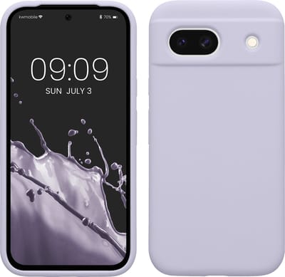 kwmobile telefoonhoesje geschikt voor Google Pixel 8a - Hoesje met siliconen coating - Smartphone case in pastel-lavendel