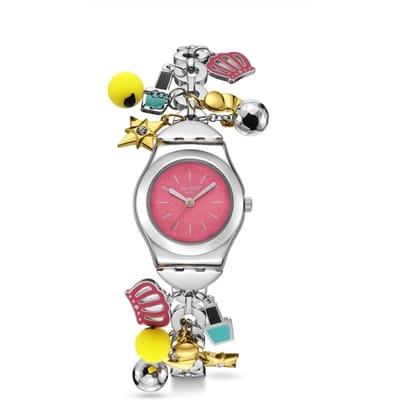 Irony Lady De Charme van Mama YSZ101G Grijs [Swatch] Dameshorloge, grijze kleur
