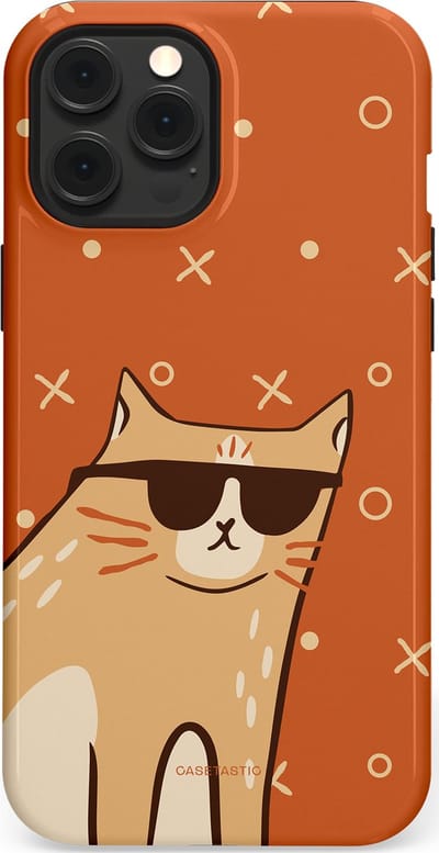 Casetastic Hoesje Geschikt voor Apple iPhone 12 Pro Max Magsafe - Stijlvolle Beschermende Duo-layer Case - CoolCat